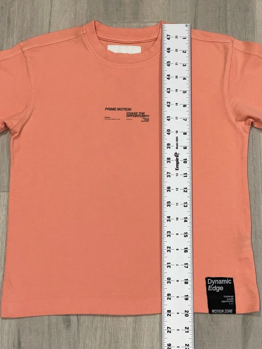 ZARA Boys Orange Graphic T-Shirt Prime Motion Dynamic Edge Size 7-8 (128cm)